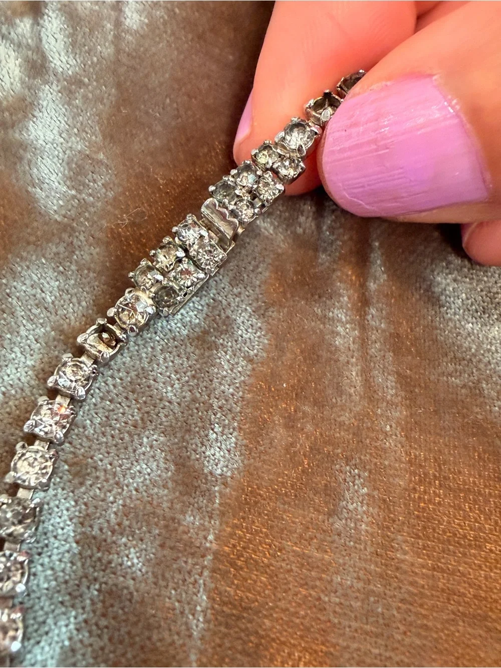 Vintage Kramer of New York Rhinestone Necklace As Is Repair